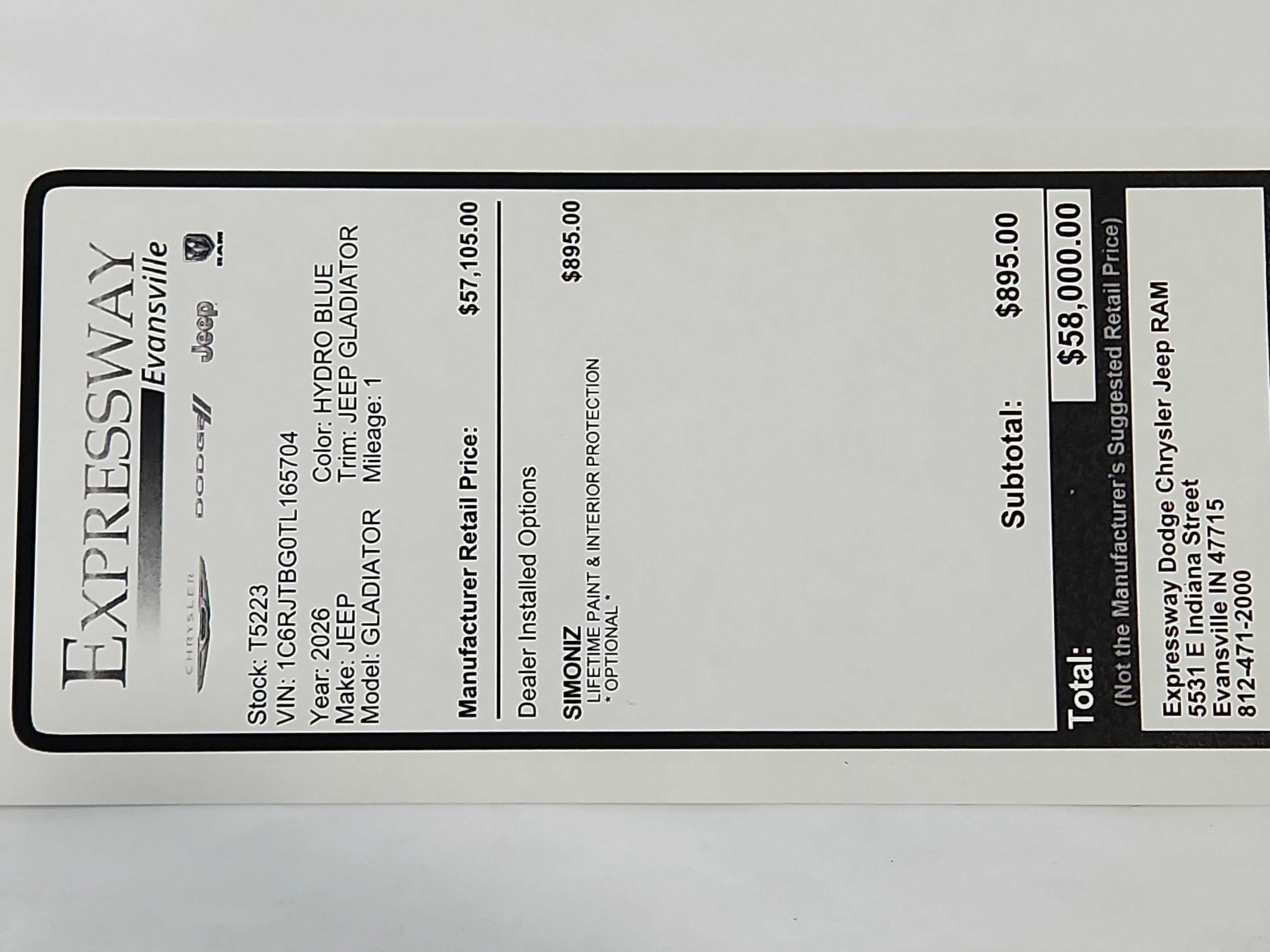 2026 Jeep Gladiator JEEP GLADIATOR RUBICON 4X4