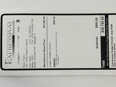 2026 Jeep Gladiator JEEP GLADIATOR RUBICON 4X4