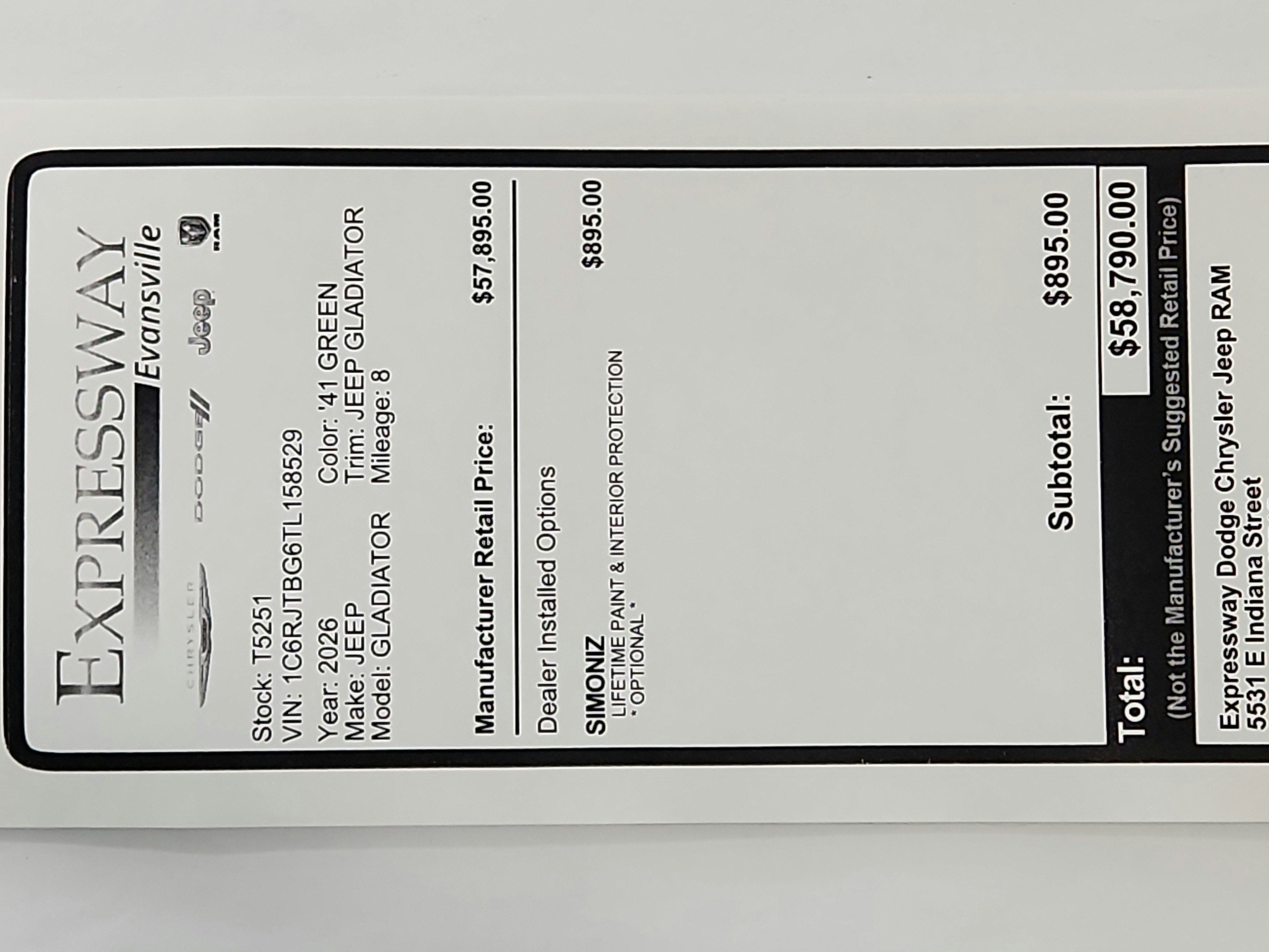 2026 Jeep Gladiator JEEP GLADIATOR RUBICON 4X4