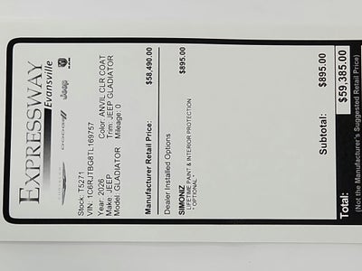 2026 Jeep Gladiator JEEP GLADIATOR RUBICON 4X4