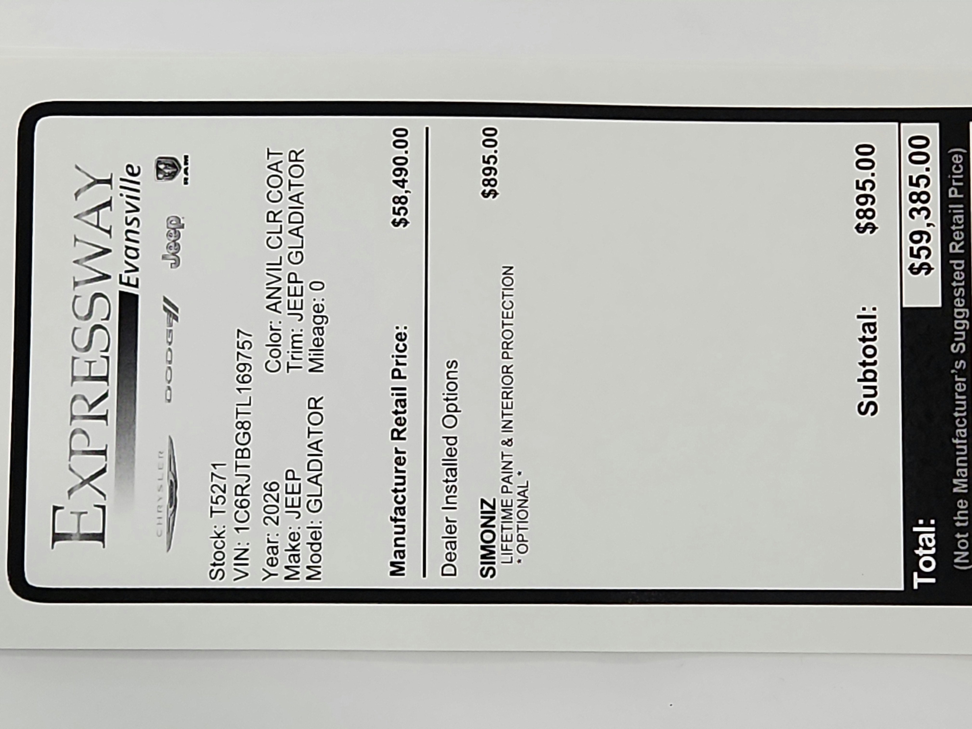 2026 Jeep Gladiator JEEP GLADIATOR RUBICON 4X4