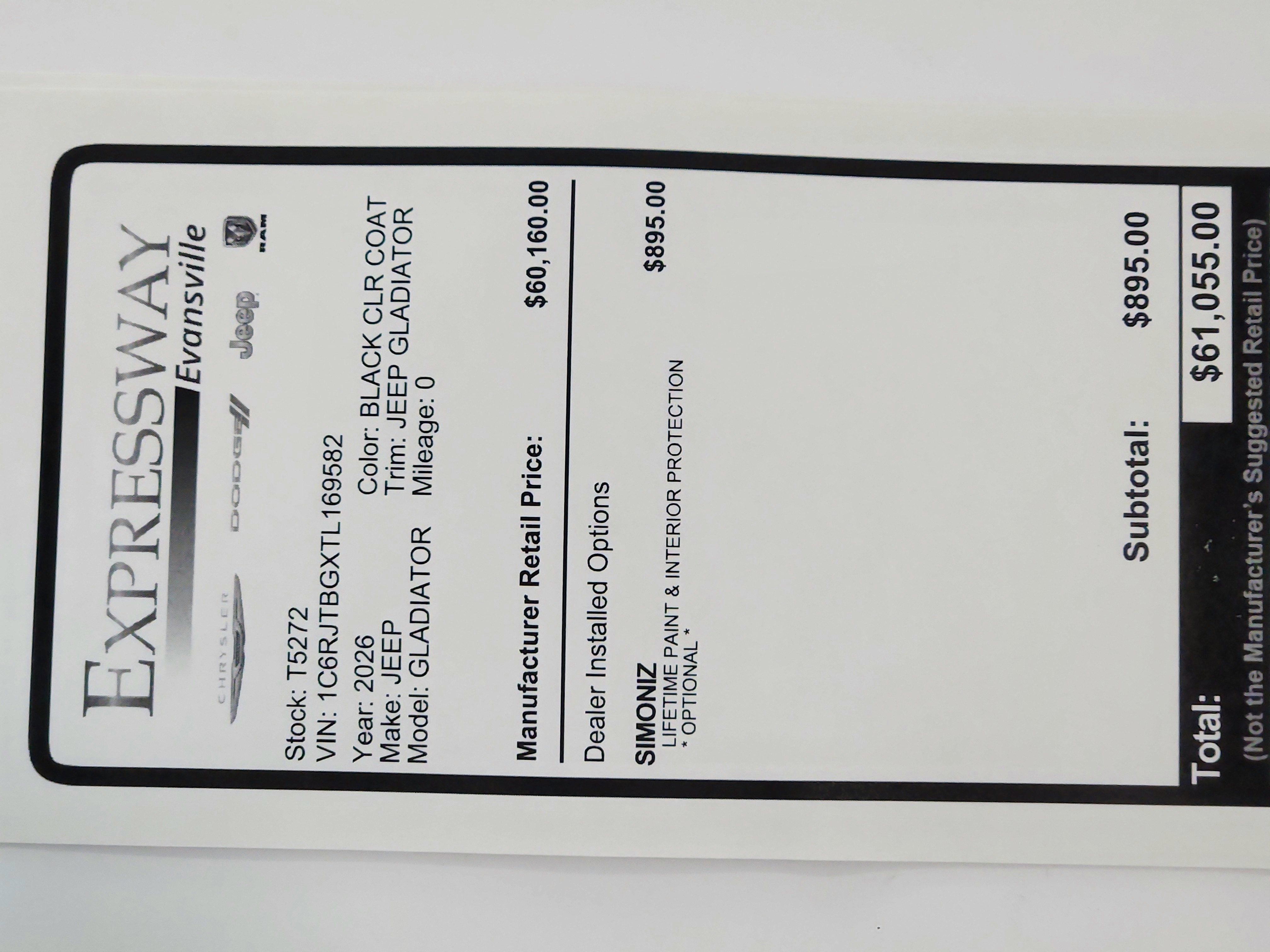 2026 Jeep Gladiator JEEP GLADIATOR RUBICON 4X4