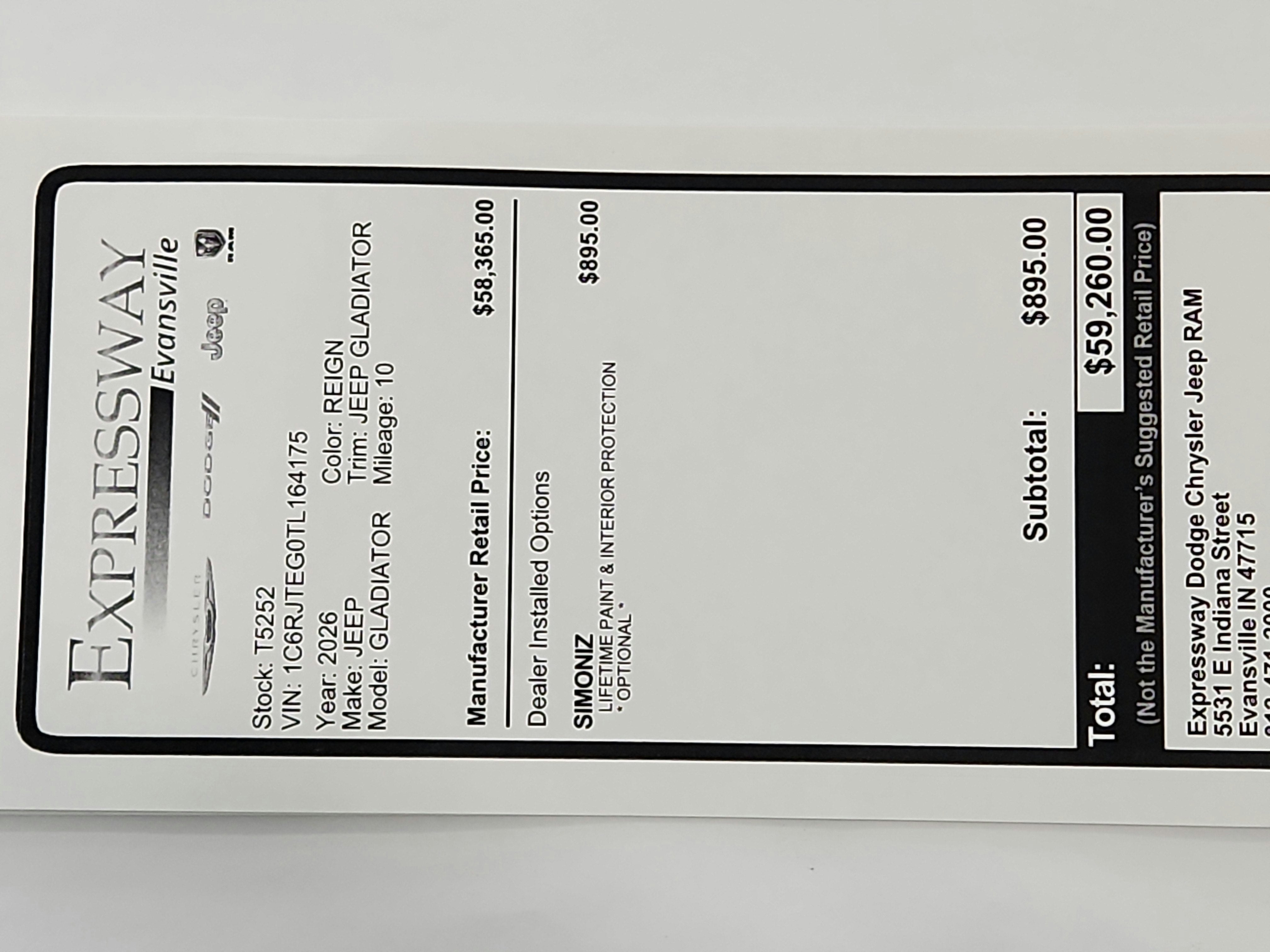 2026 Jeep Gladiator JEEP GLADIATOR MOJAVE 4X4