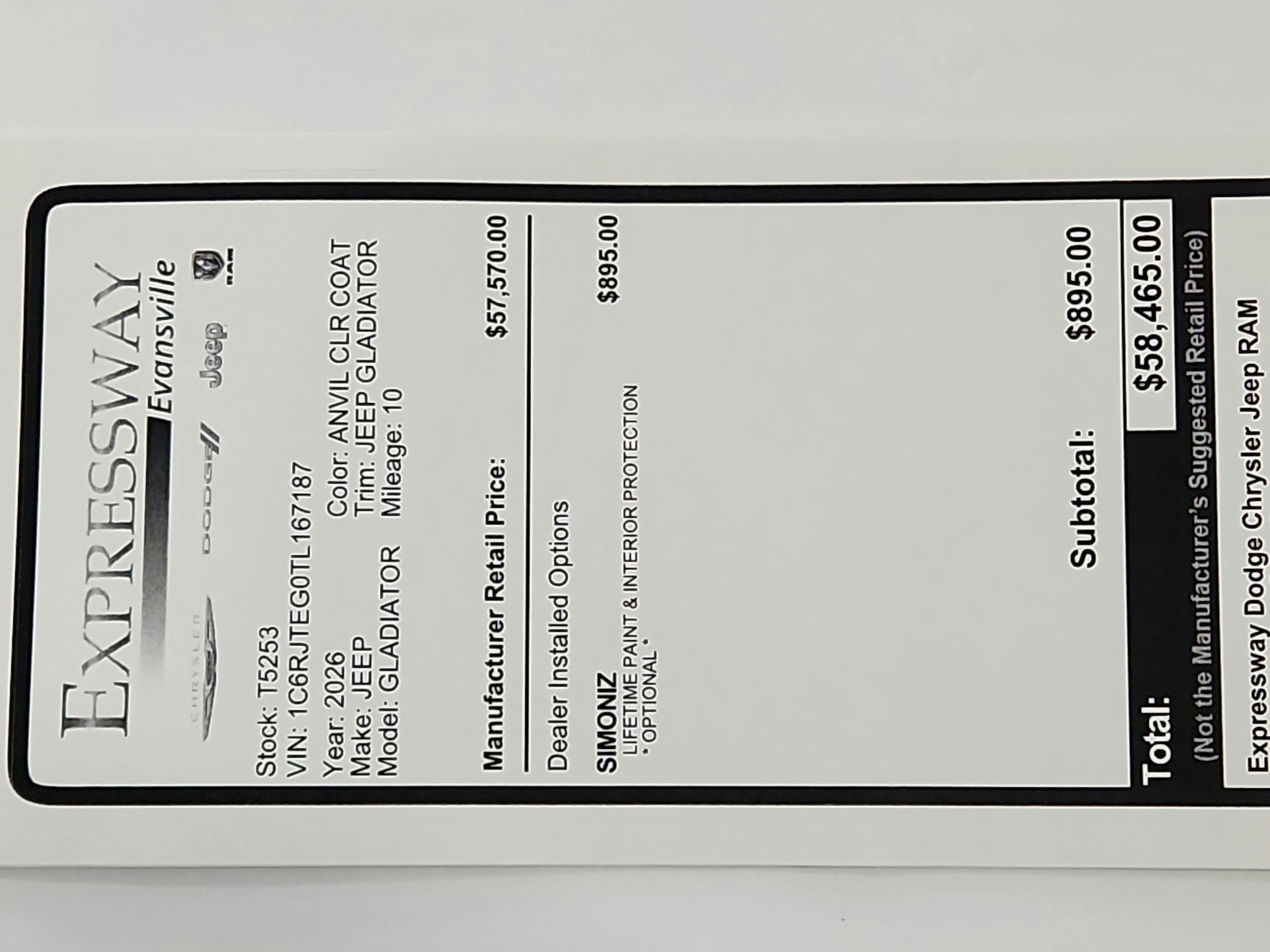 2026 Jeep Gladiator JEEP GLADIATOR MOJAVE 4X4