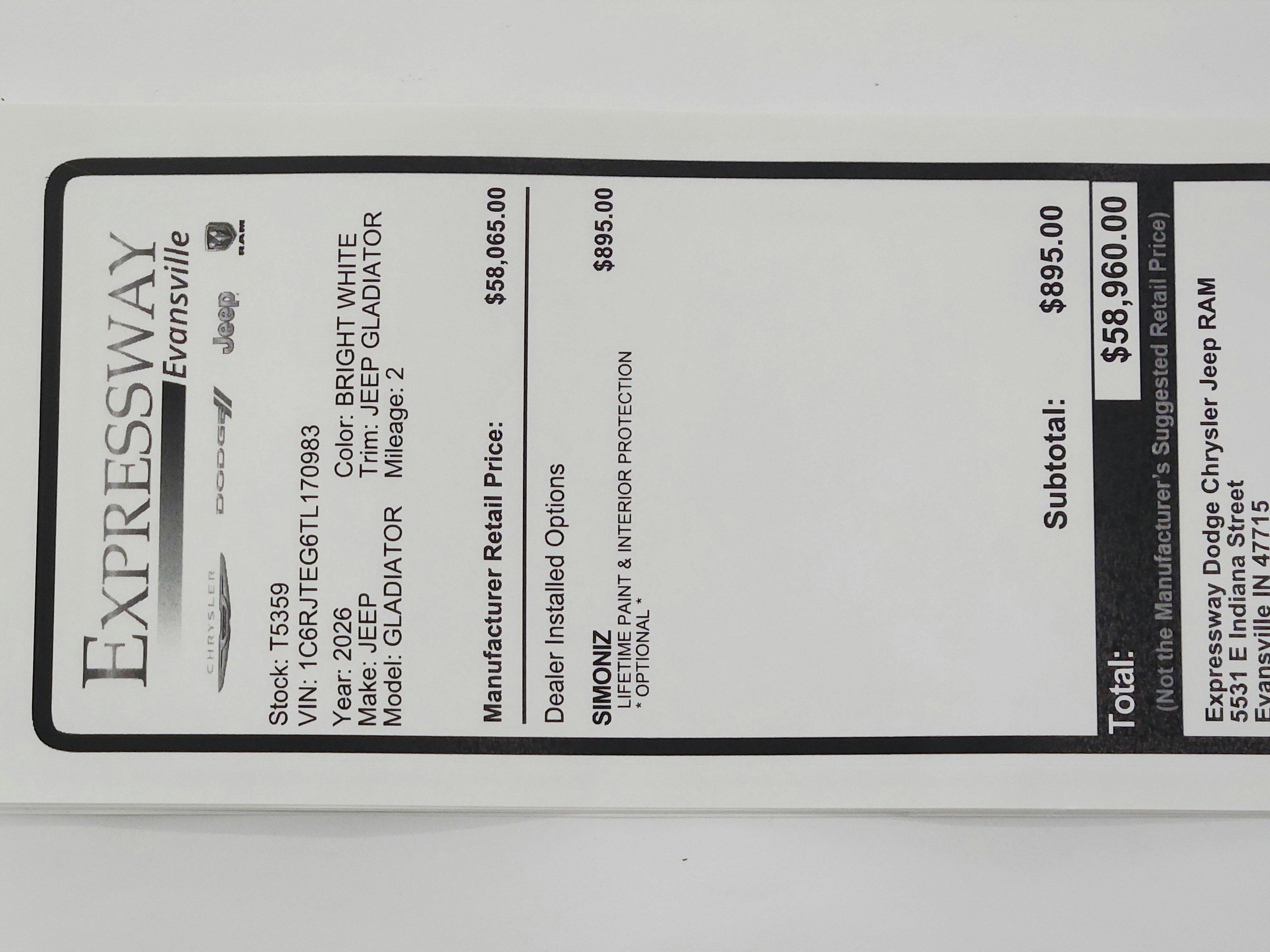 2026 Jeep Gladiator JEEP GLADIATOR MOJAVE 4X4