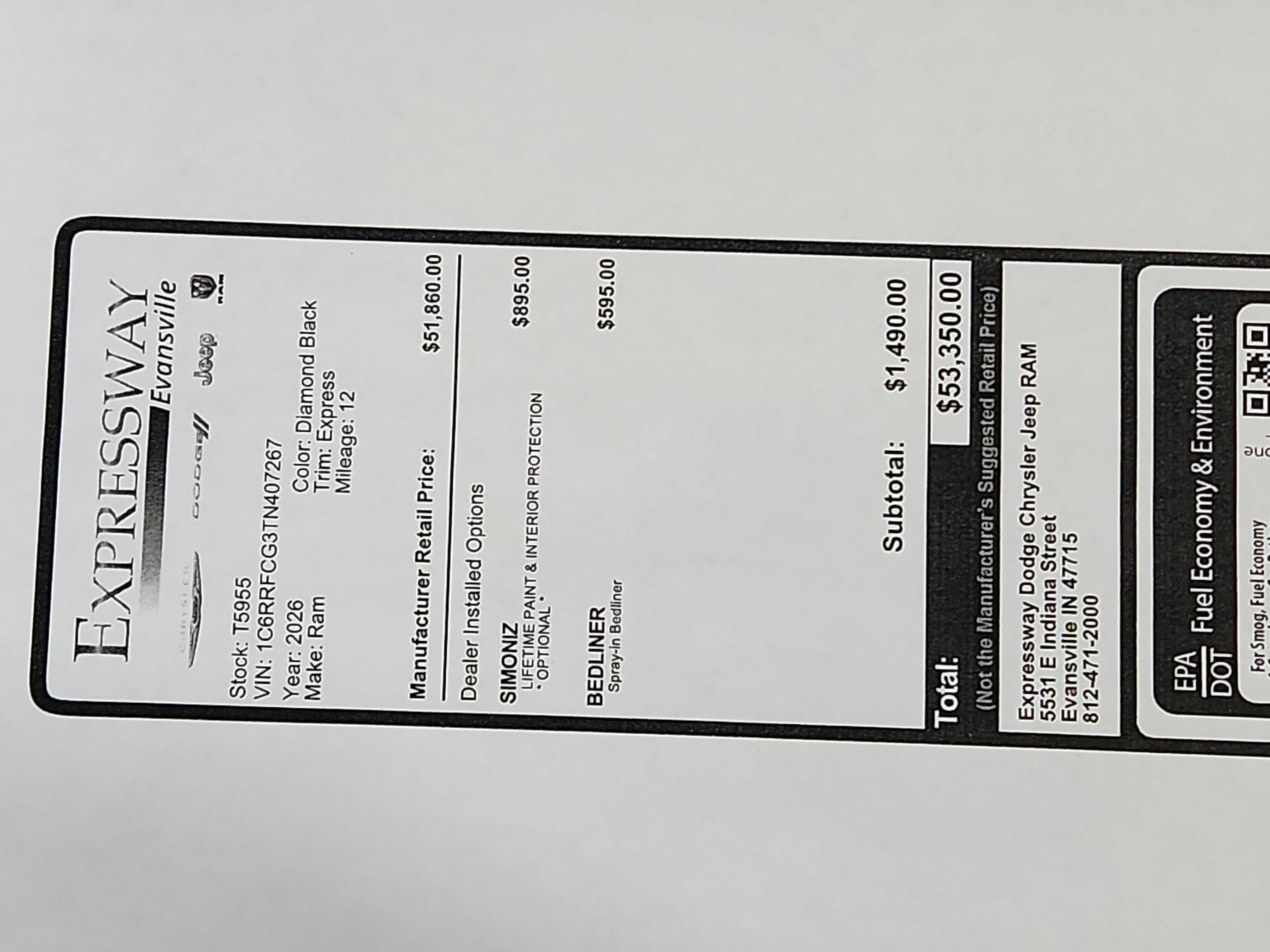 2026 RAM Ram 1500 Express
