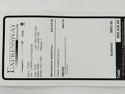 2026 RAM Ram 1500 RAM 1500 BIGHORN/LONESTAR CREW 4X4 (144.5 IN WB 5 FT 7 IN BOX)