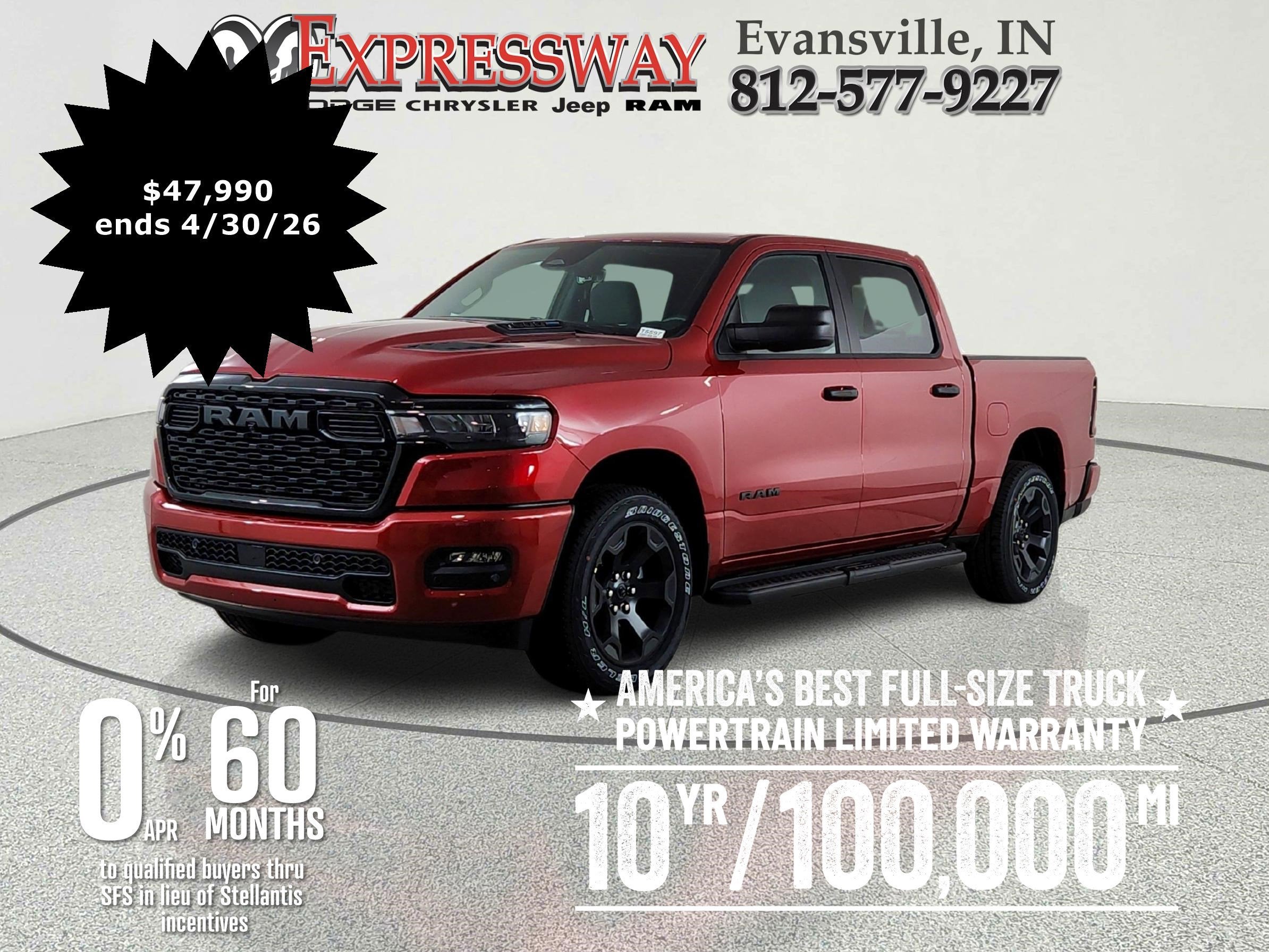 2026 RAM 1500 TRADESMAN CREW CAB 4X4 (144.5 IN WB 5 FT 7 IN BOX)