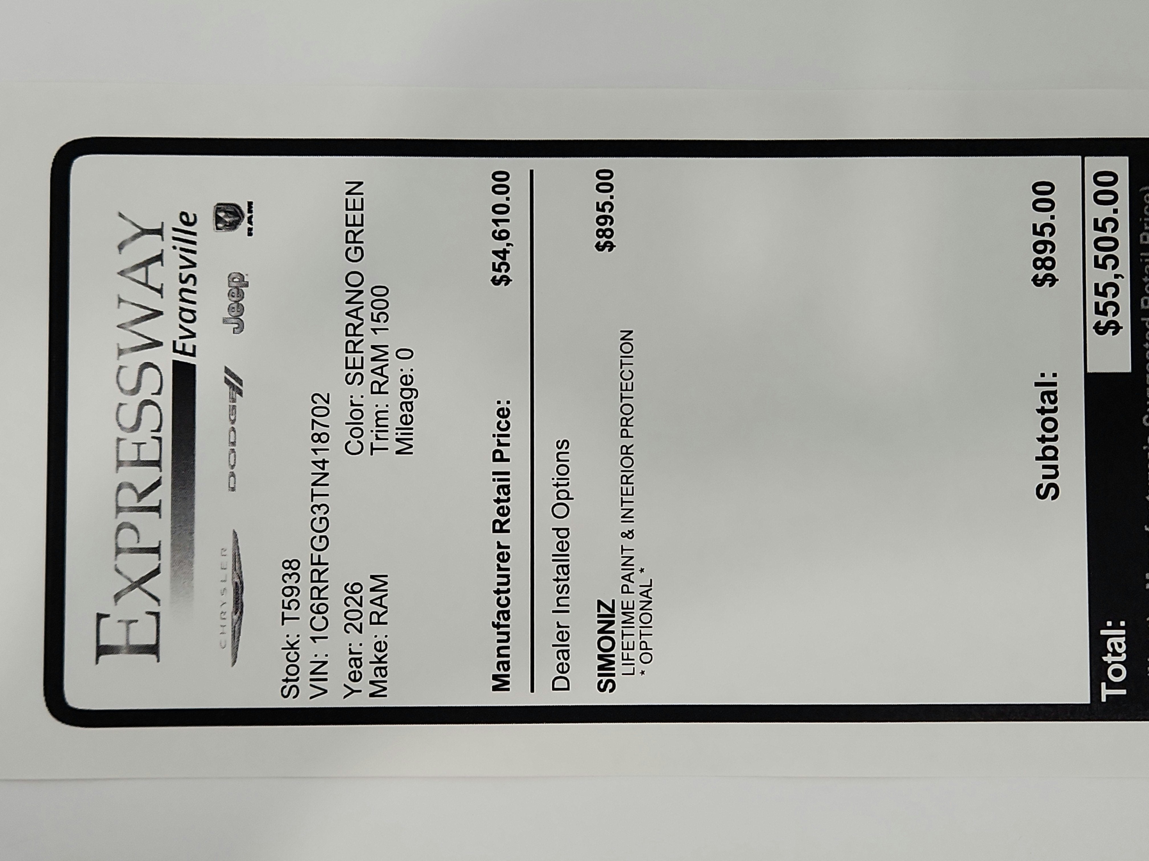 2026 RAM Ram 1500 Express