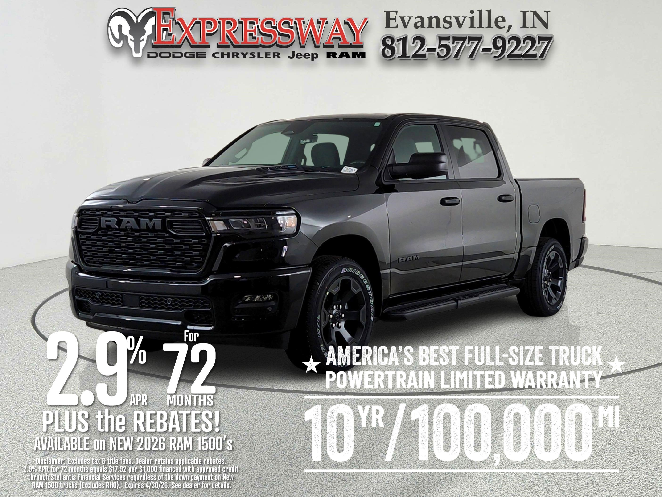 2026 RAM Ram 1500 RAM 1500 TRADESMAN CREW CAB 4X4 (144.5 IN WB 5 FT 7 IN BOX)