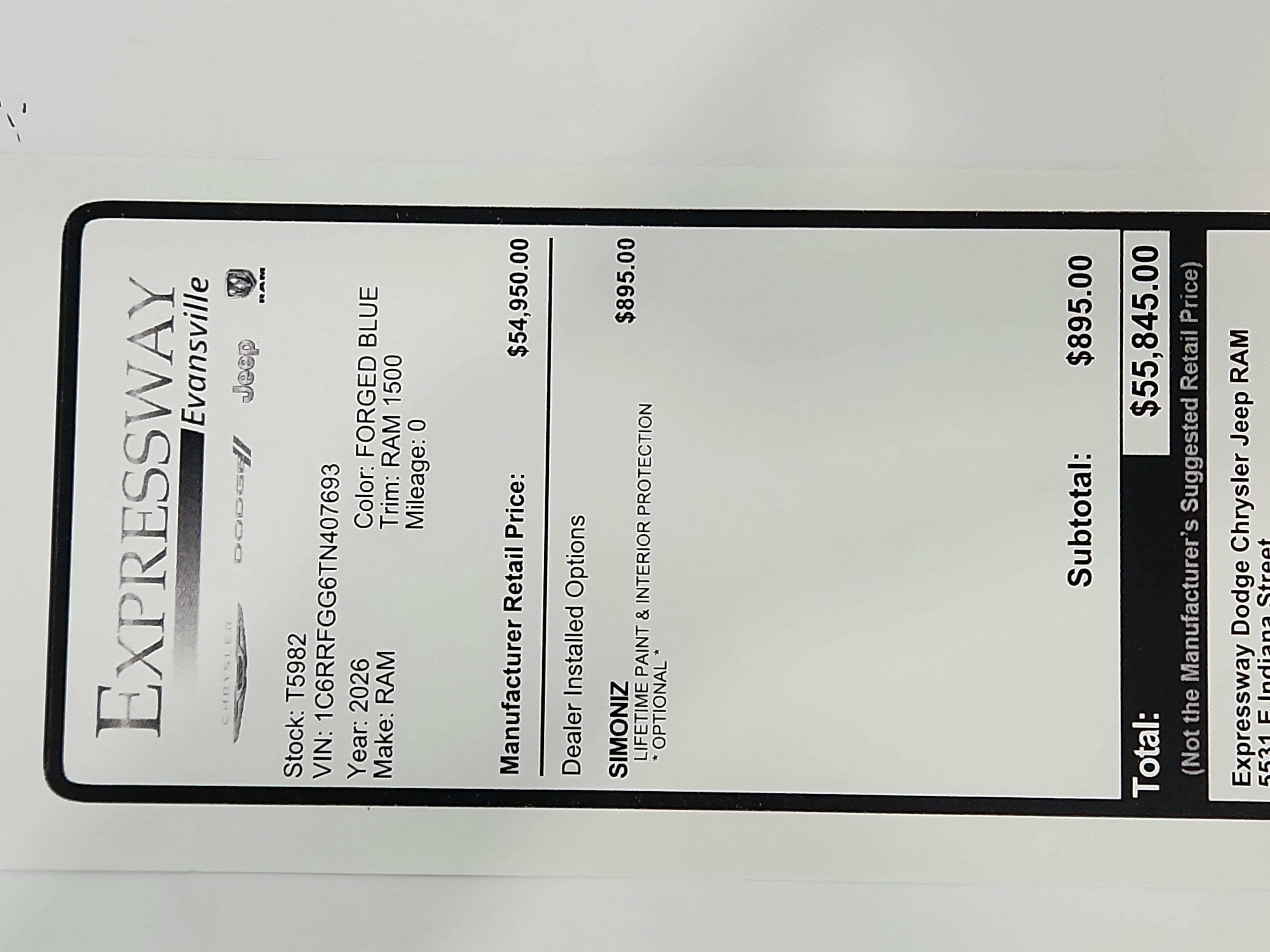 2026 RAM Ram 1500 Express