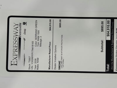 2026 RAM Ram 1500 Big Horn