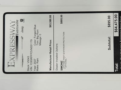 2027 RAM Ram 1500 Big Horn 4x4 Crew Cab 5'7" Box