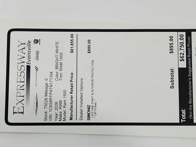 2026 RAM Ram 1500 RAM 1500 BIGHORN/LONESTAR CREW 4X4 (144.5 IN WB 5 FT 7 IN BOX)