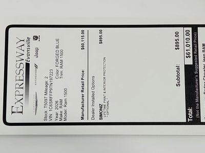 2026 RAM Ram 1500 RAM 1500 BIGHORN/LONESTAR CREW 4X4 (144.5 IN WB 5 FT 7 IN BOX)