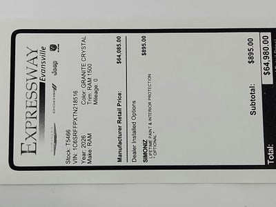 2026 RAM 1500 Big Horn