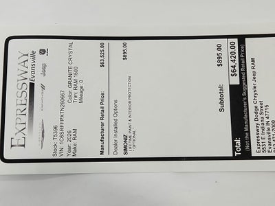 2026 RAM Ram 1500 RAM 1500 BIGHORN/LONESTAR CREW 4X4 (144.5 IN WB 5 FT 7 IN BOX)