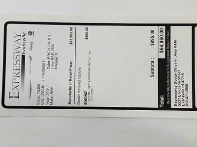 2026 RAM Ram 1500 RAM 1500 BIGHORN/LONESTAR CREW 4X4 (144.5 IN WB 5 FT 7 IN BOX)