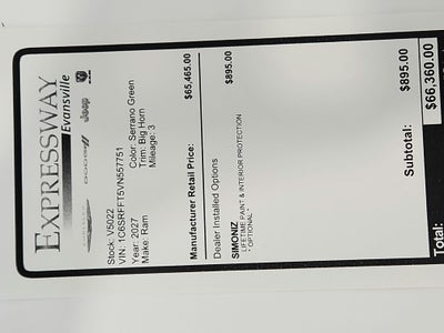 2027 RAM Ram 1500 Big Horn