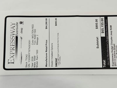 2026 RAM Ram 1500 RAM 1500 BIGHORN/LONESTAR CREW 4X4 (144.5 IN WB 5 FT 7 IN BOX)