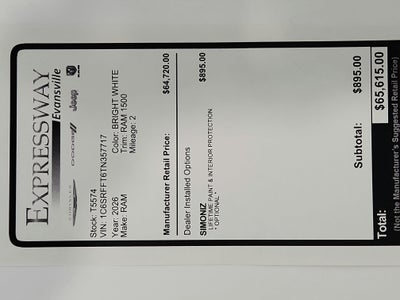 2026 RAM Ram 1500 RAM 1500 BIGHORN/LONESTAR CREW 4X4 (144.5 IN WB 5 FT 7 IN BOX)