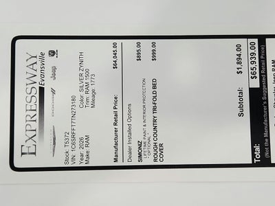2026 RAM Ram 1500 Big Horn
