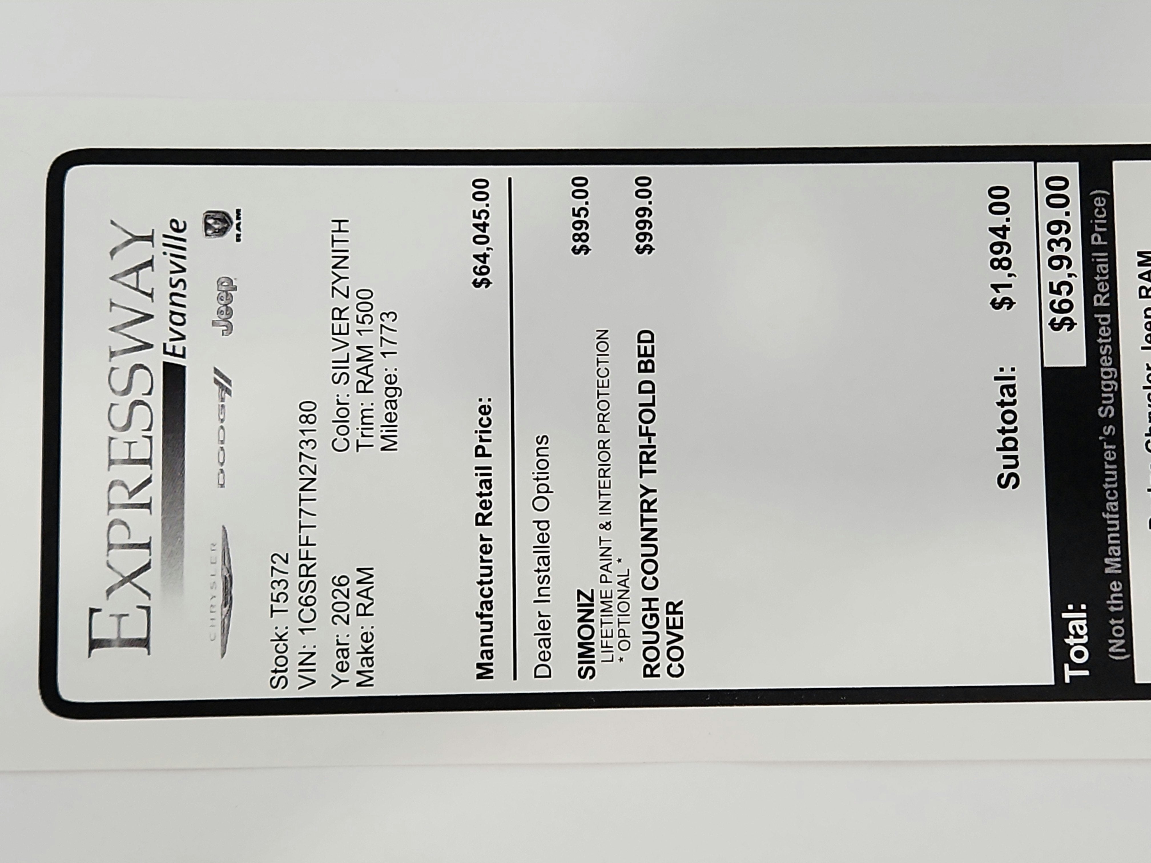 2026 RAM Ram 1500 Big Horn