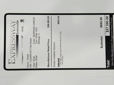 2026 RAM Ram 1500 Express
