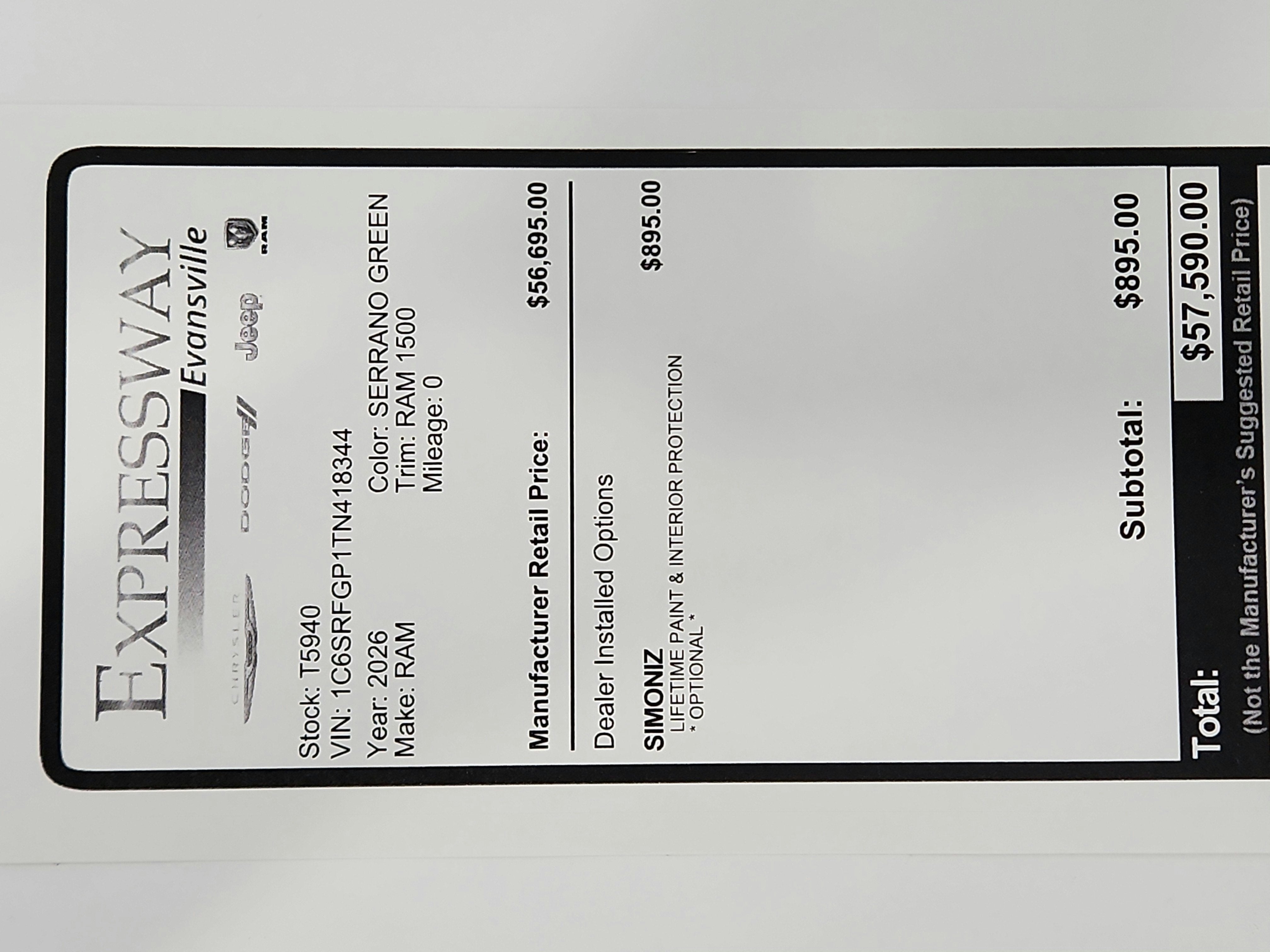 2026 RAM Ram 1500 Express