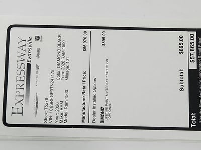 2026 RAM Ram 1500 2026 RAM 1500 TRADESMAN CREW CAB 4DR 144.5 WB 4WD