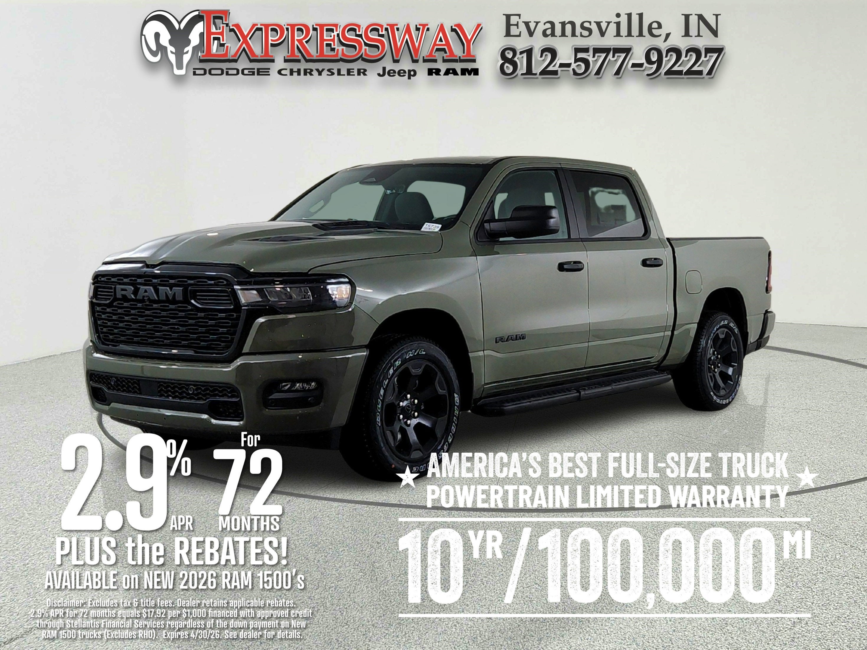 2026 RAM Ram 1500 RAM 1500 TRADESMAN CREW CAB 4X4 (144.5 IN WB 5 FT 7 IN BOX)