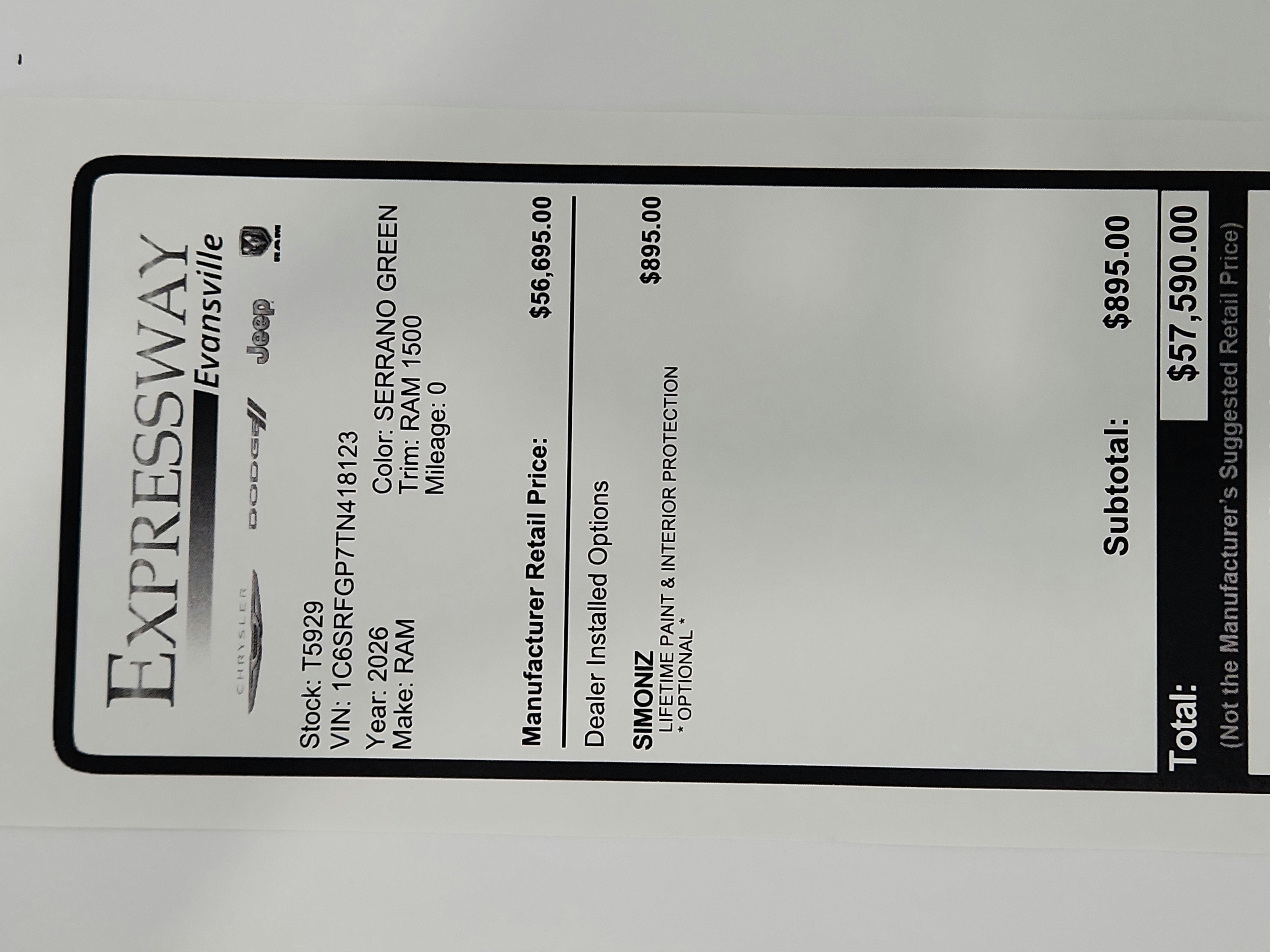 2026 RAM Ram 1500 Express