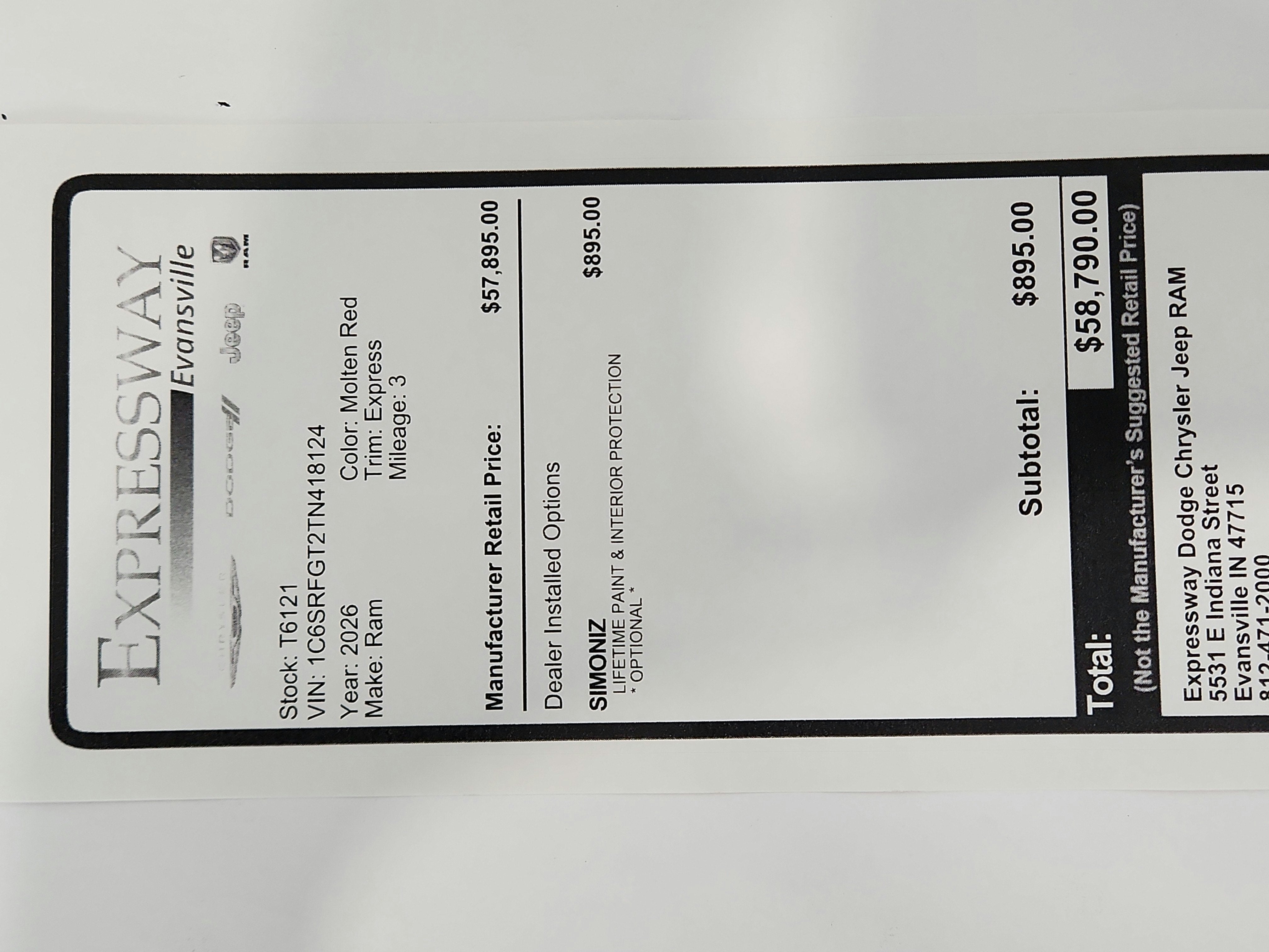 2026 RAM Ram 1500 Express