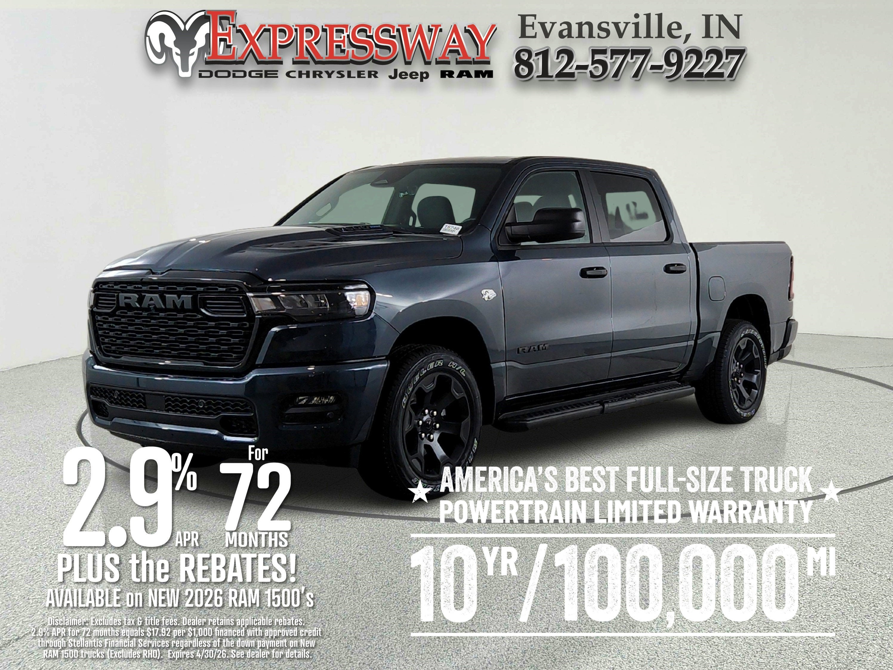 2026 RAM Ram 1500 RAM 1500 TRADESMAN CREW CAB 4X4 (144.5 IN WB 5 FT 7 IN BOX)