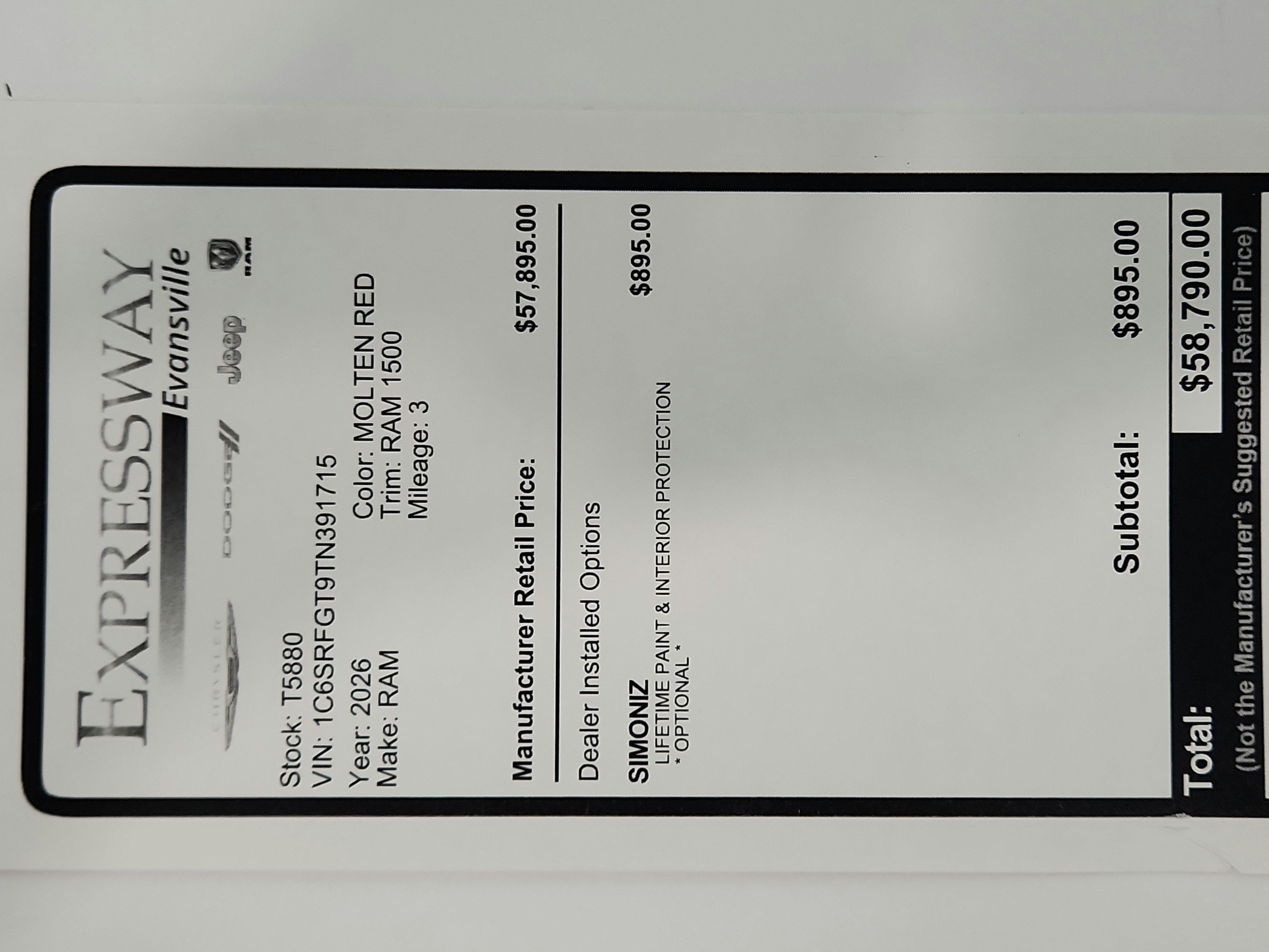 2026 RAM Ram 1500 Express