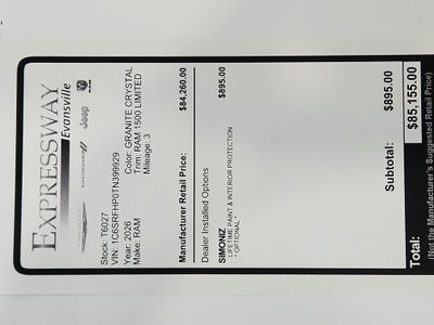 2026 RAM Ram 1500 Limited
