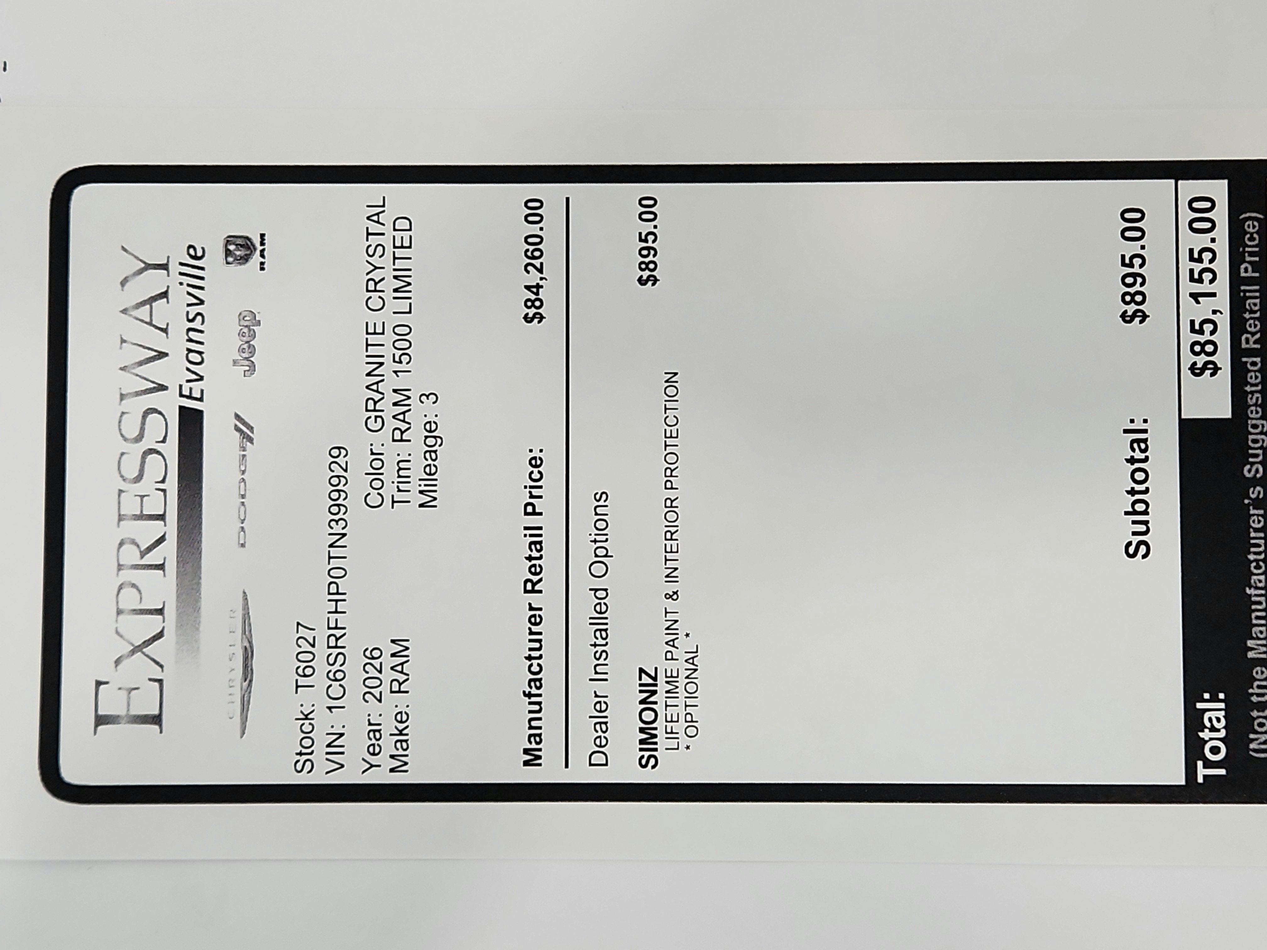 2026 RAM Ram 1500 Limited