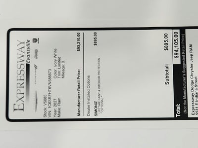 2027 RAM Ram 1500 Limited 4x4 Crew Cab 5'7" Box