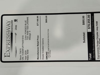 2026 RAM Ram 1500 RAM 1500 LARAMIE CREW CAB 4X4 (144.5 IN WB 5 FT 7 IN BOX)