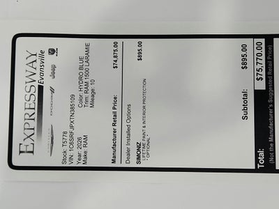 2026 RAM Ram 1500 RAM 1500 LARAMIE CREW CAB 4X4 (144.5 IN WB 5 FT 7 IN BOX)
