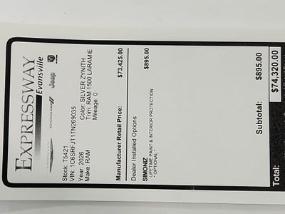 2026 RAM Ram 1500 RAM 1500 LARAMIE CREW CAB 4X4 (144.5 IN WB 5 FT 7 IN BOX)