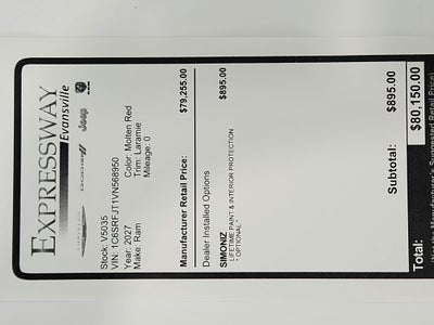 2027 RAM Ram 1500 Laramie 4x4 Crew Cab 5'7" Box