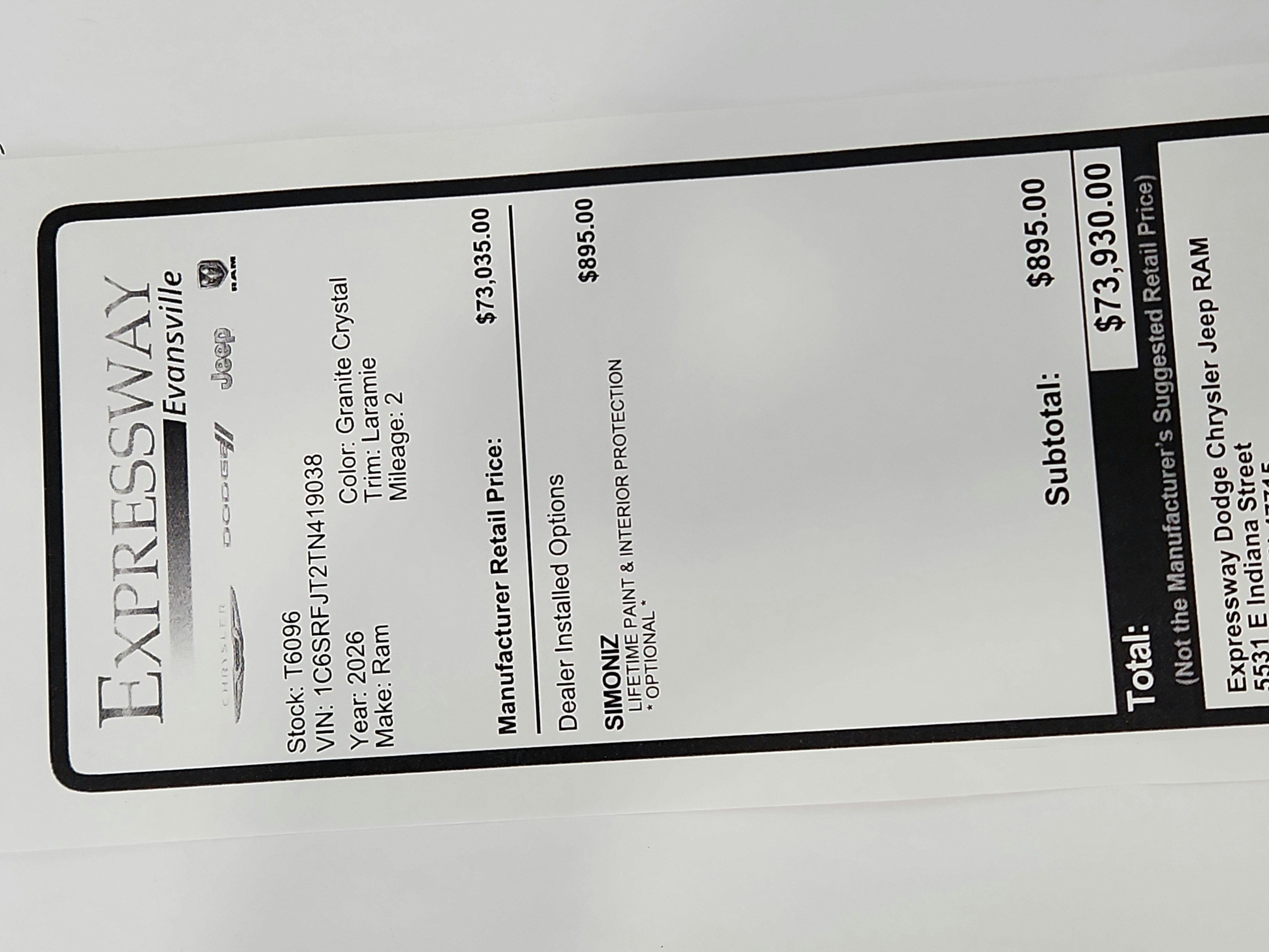 2026 RAM Ram 1500 Laramie