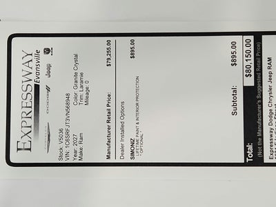 2027 RAM Ram 1500 Laramie 4x4 Crew Cab 5'7" Box