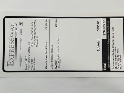 2026 RAM Ram 1500 RAM 1500 LARAMIE CREW CAB 4X4 (144.5 IN WB 5 FT 7 IN BOX)