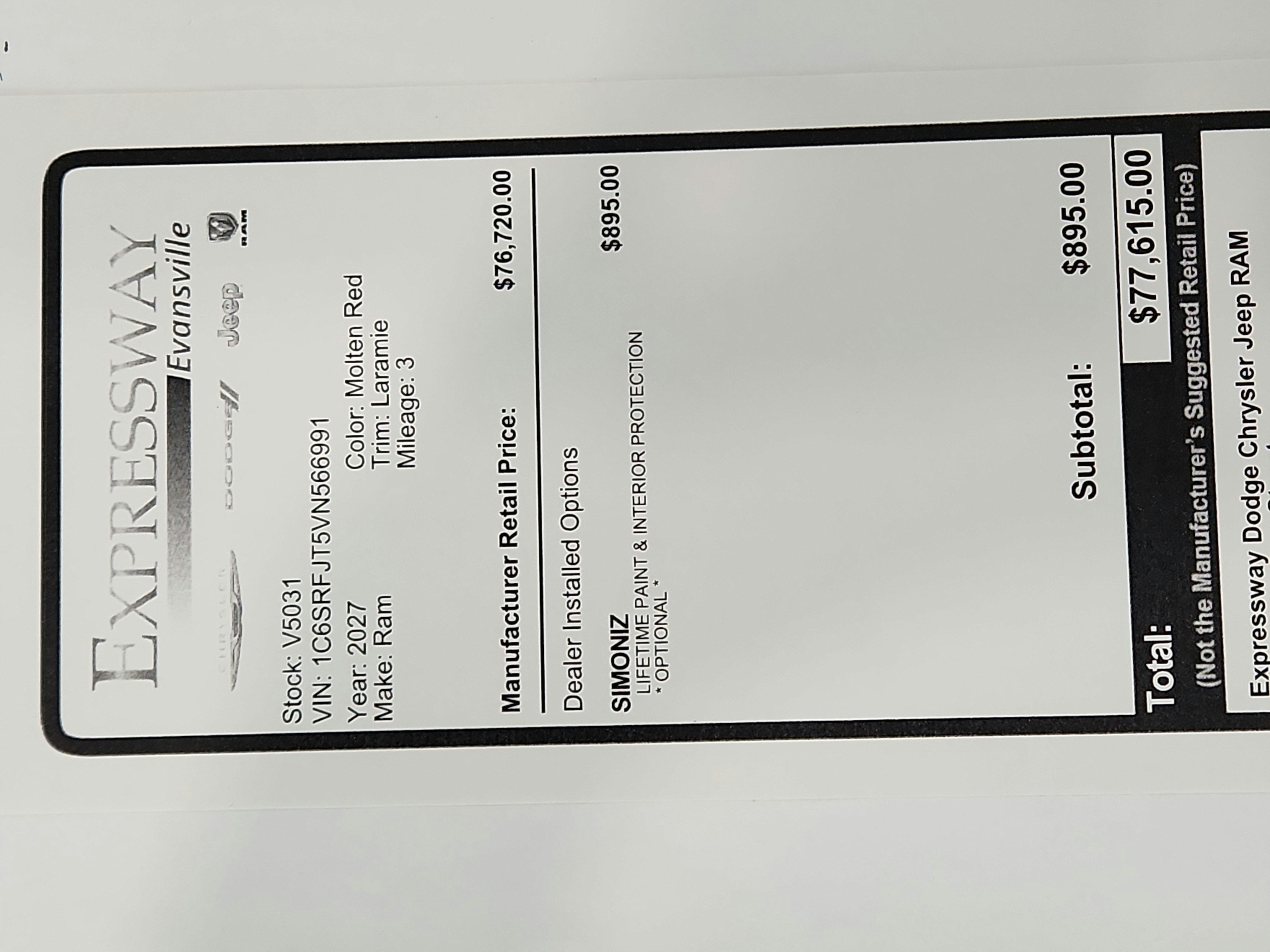 2027 RAM Ram 1500 Laramie