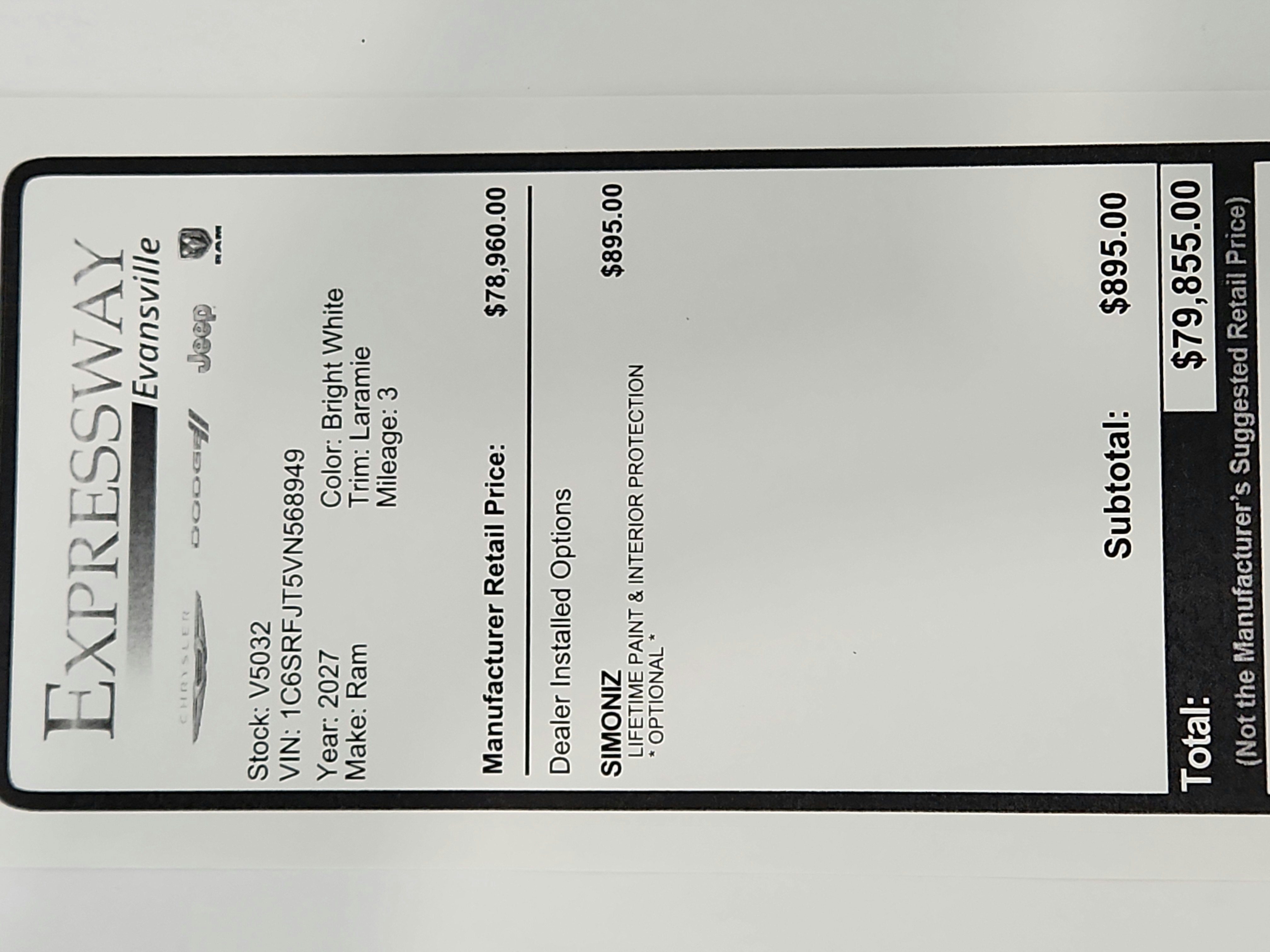 2027 RAM Ram 1500 Laramie