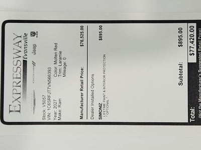 2027 RAM Ram 1500 Laramie 4x4 Crew Cab 5'7" Box