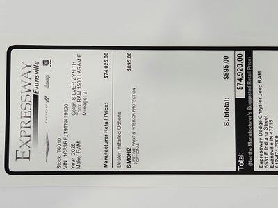 2026 RAM Ram 1500 Laramie