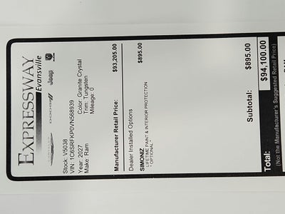 2027 RAM Ram 1500 Tungsten 4x4 Crew Cab 5'7" Box